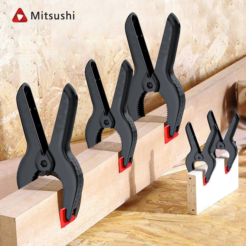 Mitsushi, сверхмощные маленькие пружинные зажимы с ручками из ПВХ для деревообработки, поделки, реквизит для фотографий