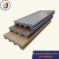 Planche de terrasse en WPC à âme pleine, surface co-extrudée, grain de bois 3D, imperméable, revêtement de sol extérieur pour parc, terrasse, balcon