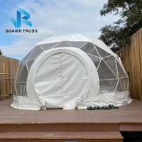 Dômes géodésiques de 6 m, tentes de glamping, demi-cercle, dôme de glamping