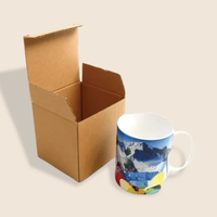 Boîte à emporter personnalisable en carton ondulé kraft pour tasses, emballage avec logo en relief, boîtes pour café à emporter