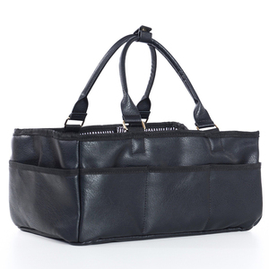 Mode féminine personnalisée, organisateur de couches de grande capacité pour dames, fourre-tout en <span class=keywords><strong>cuir</strong></span> végétalien PU Caddy de couches pour bébé - Product Image 3