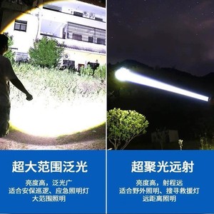 Lampe frontale LED multifonctionnelle à zoom, batterie rechargeable 1200 mAh, pêche nocturne en plein air, lumière haute intensité - Product Image 4