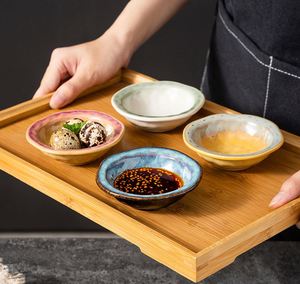 Wholesale Retro Ceramic Soy Sauce Dishes Japanese Porcelain Dipping Sauce Bowls Pinch Bowl Stoneware <b>Small</b> Vinegar Dipping Dish - Product Image 4