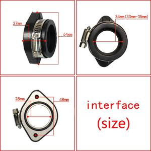 อะไหล่รถจักรยานยนต์ อุปกรณ์ตกแต่งรถจักรยานยนต์ คาร์บูเรเตอร์ ท่อร่วมไอดี สำหรับ Mikuni VM24 26 28 PE 28 PWK 28 30 มม. - Product Image 6