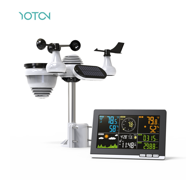 Best Value Household 5-in-1 Professional Weather Station with LCD Display Weather Forecast IP68 Rated Smart App Control