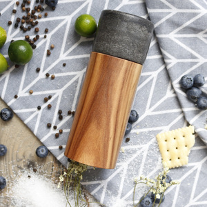 <strong>Christmas</strong> Gift Kitchen Cooking Utensils Decorative Acacia Wood &amp; Marble Spice Seasoning Bottle <strong>Salt</strong> <strong>Shaker</strong> <strong>and</strong> <strong>Pepper</strong> Grinder - Product Image 4