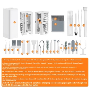Nâng cấp 32-in-1 đa chức năng làm sạch Bộ dụng cụ làm sạch sâu máy tính tai nghe điện thoại di động bàn phím làm sạch <span class=keywords><strong>Kit</strong></span> - Product Image 3