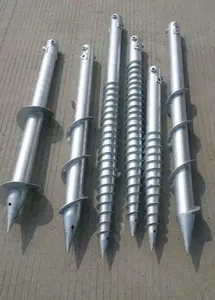 Disesuaikan spiral tanah jangkar helical screw pile ground screw untuk foundation