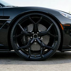 Jantes 5*120 5*114.3 17 18 19 20 pouces en alliage d'aluminium noir hyper brillant, forgées sur mesure pour <span class=keywords><strong>Audi</strong></span> RS4 <span class=keywords><strong>RS6</strong></span> S4 S5 S6 BMW - Product Image 4