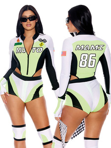 Disfraz de Piloto de Carreras para Mujer, Económico, Promocional, Mono Sexy para Halloween - Product Image 4