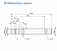 Sensor Proximitas Induktif Domenzi M12x1 Flush Mount 500 Bar PNP NO IP68 untuk Penginderaan Posisi Ujung Silinder Hidrolik