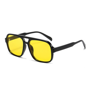 Lunettes de soleil rétro à double barre, tendance street style, protection UV, pour hommes et femmes - Product Image 2