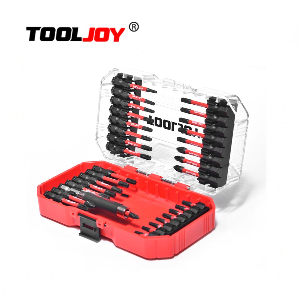 Инструмент TOOLJOY 33 шт. 25 мм 50 мм красная пластиковая коробка ударная отвертка Электрический пневматический ручной инструмент