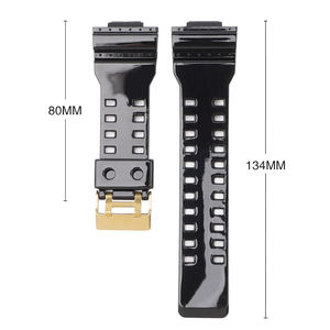 Bracelet de montre en résine de haute qualité pour <span class=keywords><strong>Casio</strong></span> GA110 GA100 GA140 G-8900 16mm Bracelets de montre en caoutchouc brillant givré - Product Image 6