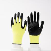 Gants de protection du travail en polyester 15 jauges, palme renforcée en nitrile, lavables