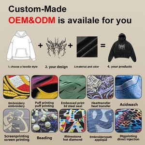 Unisex Custom Pullover <strong>Hoodie</strong> with Embroidered Logo Digital Printed Sweatshirt for <strong>Men</strong> Manufacturer's Custom Hoodies Tracksuit - Product Image 6