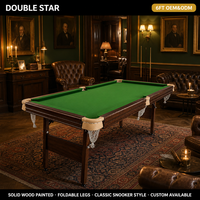 Table de billard pliante en bois massif de 6 pieds, taille personnalisée, logo, style, couleur du tissu, durable, pour club, vente en gros