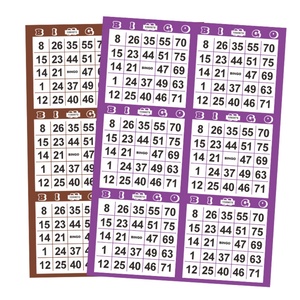 Full Color New Design 10 <b>Sheets</b> 75-ball Winner Rates Editable Ticket Paper Card Custom Game Bingo - Product Image 1