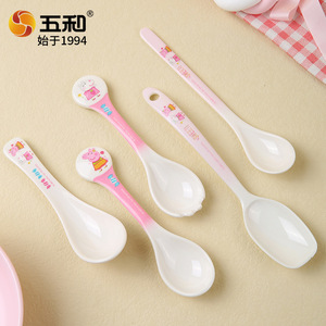 Peppa Pig Baby Feeding Spoon Melamine Bpa Free 0-12 Months Childrens Spoon Pink Cartoon Design - Product Image 3