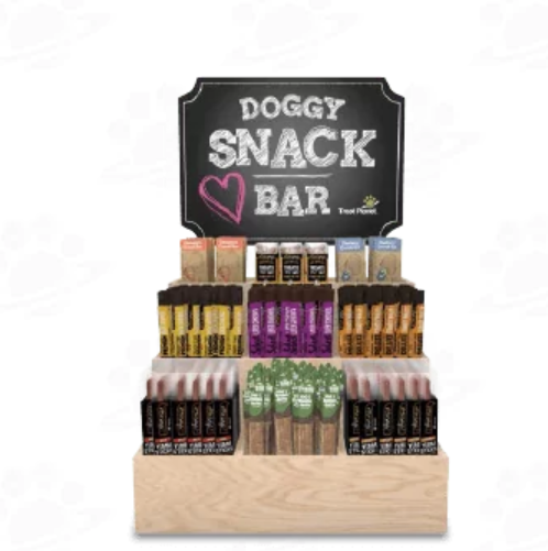 Apache Custom Cardboard Pallet Display Racks for Pet Cat & Dog Food Packaging Promotional Snack Tabletop Racks for Retail Shops — view 2