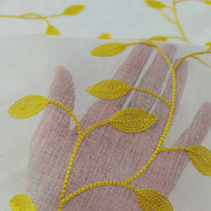 Cadena Base de Cortina de Tela de Gasa de Poliéster, Hilo Bordado, Técnica Tejida para Vivir, 100%, Venta Caliente, - Product Image 3