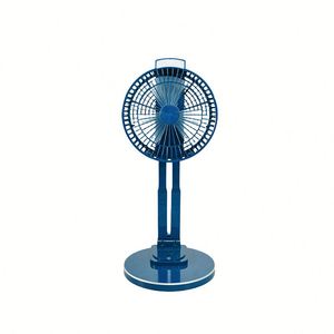 Ventilateur de table à batterie 1500 mAh avec lumière, vent puissant, chargement USB, économie d'énergie, commande plastique, ventilateur mécanique - Product Image 1