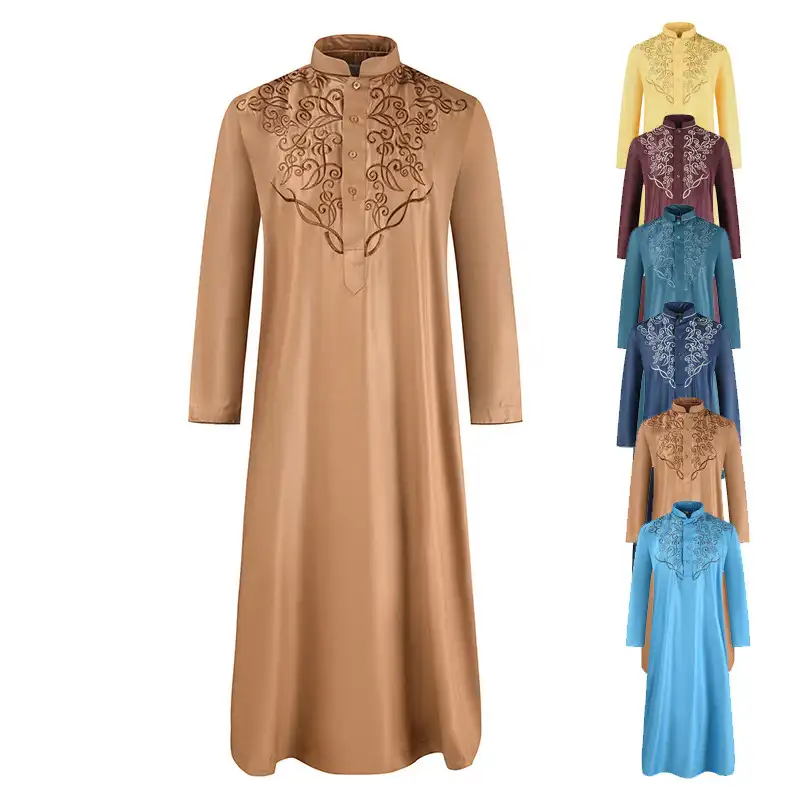 Оптовая продажа, al haramain jubba для мужчин, Арабская новейшая мусульманская одежда thobe с вышивкой