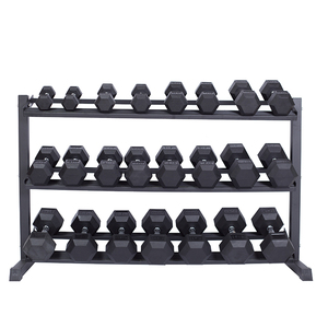 Quả Tạ Lục Giác Cao Su Chất Lượng Cao Với KG LB Với Giá Đỡ Quả Tạ Hình Lục Giác - Product Image 1