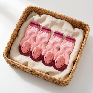 <span class=keywords><strong>Calcetines</strong></span> Elásticos para Mascotas con Puntos de Gel Antideslizantes, Diseño de Piña y Fresa para Cachorros - Product Image 3