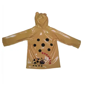 pvc vinyl raincoat for children shiny pvc kid's/children raincoat rainwear