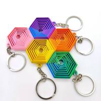 Porte-clés Fidget Spinner 3D personnalisé imprimé, jouet sensoriel anti-stress pour enfants, en stock aux États-Unis