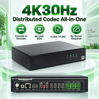 Encodeur-Décodeur KVM Tout-en-un 4K30Hz à Faible Latence pour Mur Vidéo Distribué Sans Serveur pour Centre de Commande de Circulation et Centre de Conférence