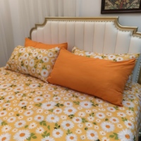 Ensemble de literie 6 pièces en microfibre brossée 1800TC personnalisable, ultra doux, avec drap-housse à poches profondes pour lit King Size et 4 taies d'oreiller