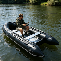 Hailebao Bateau pneumatique d'assaut haute vitesse en alliage d'aluminium et PVC de 4 m, bateau de sauvetage, bateau rapide, radeau de survie, bateau de pêche, bateau de dérive, bateau d'urgence