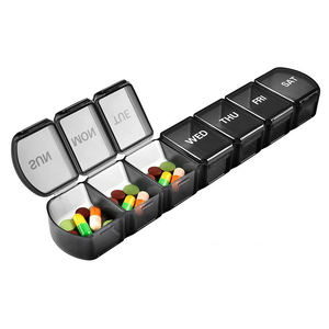 Hot Sale PP Plastic Weekly Pill Organizer Box Portable Personal Care Promotional Gift for Travel Office School-Pill Planner Box