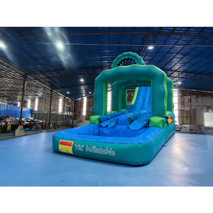 Nouveau design de toboggan aquatique gonflable commercial avec <span class=keywords><strong>piscine</strong></span>, toboggan gonflable en PVC résistant pour les fêtes et événements pour enfants - Product Image 3
