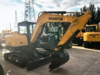 Excavatrice sur chenilles Shantui SE60 6 tonnes, moteur diesel Yanmar 130 kW, système hydraulique haute efficacité, capacité de la benne de 0,65 m³, confort