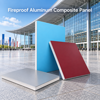 Panneau composite en aluminium ignifuge FEVE, vert brillant, 4 mm, 4x8 pieds, pour panneaux d'entrée de salle d'exposition