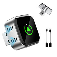 Adaptador Inalámbrico 2 en 1 Universal para Carplay y Android Auto, Mini Dongle USB con Dos Cables de Conducción Térmica