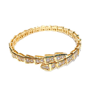 Pulsera de Diamantes con Diseño de Serpiente en Oro Rosa, Oro Blanco y Plata, Joyería para Mujer, Regalo, Origen Yiwu, Talla 5.2 3 - Product Image 5