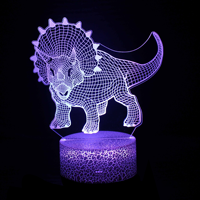 3A batería pequeño enchufe en batería acrílico BTS lámpara de mesa 3D Led noche luz táctil para niños hogar