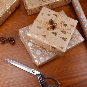 High Quality Wholesale 80g <b>Christmas</b> Kraft <b>Paper</b> Tissue 43*300cm Gift Luxury Custom Birthday Packaging <b>Wrapping</b> <b>Paper</b> <b>Roll</b> - Product Image 6