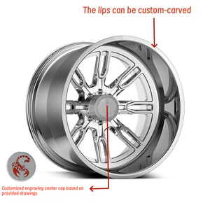 Jantes en alliage forgé 19 ''20'' en aluminium forgé pour <span class=keywords><strong>Ford</strong></span> Mustang Mustang II LX GT <span class=keywords><strong>Cobra</strong></span> Custom Deep Dish Lip 5 trous 5x114.3 - Product Image 4