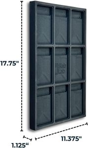 Présentoir mural personnalisé pour cartes gradées – Cadre en mousse à 9/12/15/18 emplacements pour dalles PSA |   Prend également en charge les supports gradués et les supports pour cartes (Slab Mags) - Product Image 2