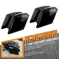 Sacs de selle étirés et allongés de 5 pouces pour moto Harley Touring Electra Street Glide Ultra Limited Road King 2014-24