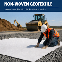 Géotextile en PP non tissé léger, non toxique, personnalisé OEM
