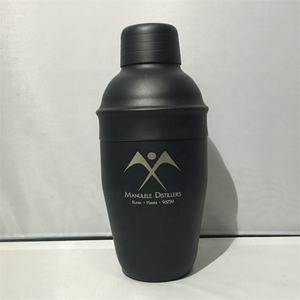 Primes 8oz/250ml Mini Barre En Acier Inoxydable Noir Mat Peinture Cocktail <span class=keywords><strong>Martini</strong></span> Rhum <span class=keywords><strong>Vodka</strong></span> Mélangeur Mélangeur Avec le Logo Adapté Aux Besoins Du Client - Product Image 4