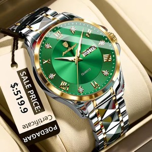 Reloj de Pulsera de Cuarzo de Lujo para Hombre POEDAGAR 883, 41 mm, con Indicador de Semana, Correa de Acero Inoxidable Luminosa, Resistente al Agua, con Esfera de Cristal - Product Image 5