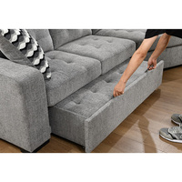 Ensemble de canapé-lit de bureau convertible en velours européen luxueux, confortable et élégant pour les hôtels, appartements et villas modernes