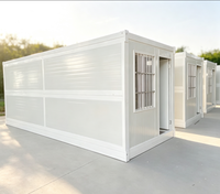 Maison pliable en conteneur de 20 pieds, maison modulaire pour les constructeurs, logement temporaire, structure en acier galvanisé, système d'assemblage rapide